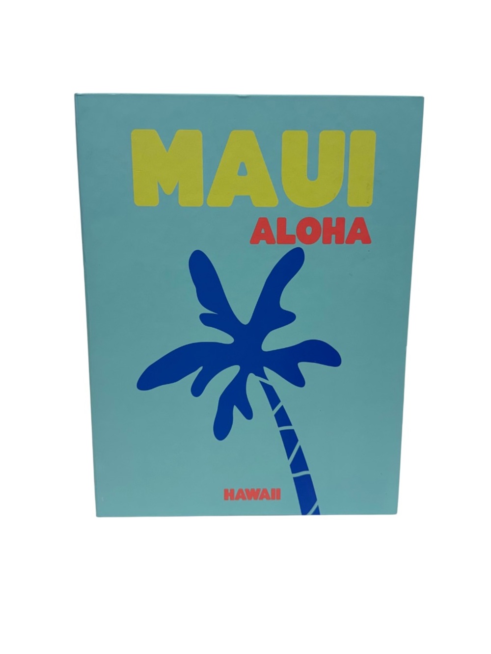 Maui Aloha Hawaii Faux Book Secret Storage Box Turquoise Blue Yellow Orange